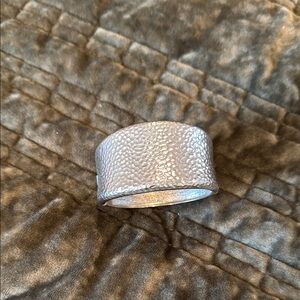 Textured Silver cuff bracelet
